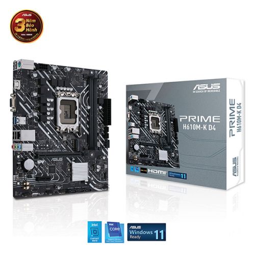 Mainboard Asus Prime H610M-K D4 (Intel H610/ Socket 1700/ M-ATX/ 2 khe ram/ DDR4)